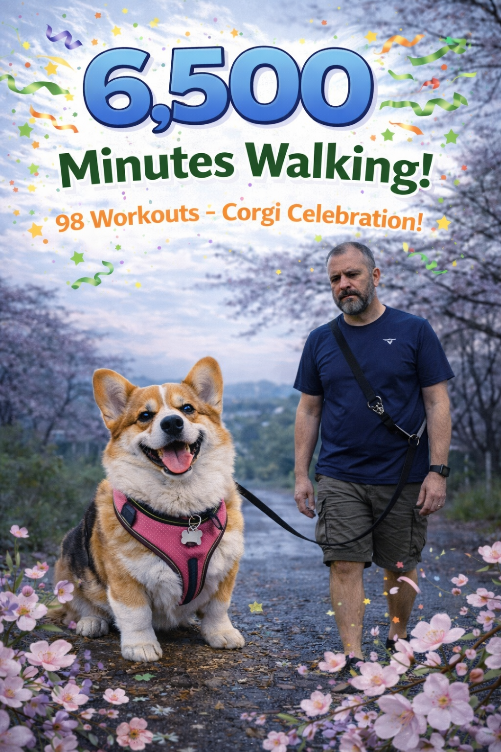6,500 Minutes Walked… 98 Workouts and Counting